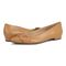 Vionic Arielle Womens Ballerina/Skimmer Flat - Camel Nappa - pair left angle