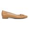 Vionic Arielle Womens Ballerina/Skimmer Flat - Camel Nappa - Right side