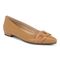 Vionic Arielle Womens Ballerina/Skimmer Flat - Camel Nappa - Angle main