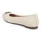 Vionic Delanie Womens Ballerina/Skimmer Flat - Cream Leather - Back angle