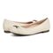 Vionic Delanie Womens Ballerina/Skimmer Flat - Cream Leather - pair left angle