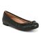 Vionic Delanie Womens Ballerina/Skimmer Flat - Black Leather - Angle main