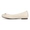 Vionic Delanie Womens Ballerina/Skimmer Flat - Cream Leather - Left Side