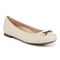 Vionic Delanie Womens Ballerina/Skimmer Flat - Cream Leather - Angle main