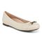 Vionic Delanie Womens Ballerina/Skimmer Flat - Cream Leather - Angle main