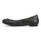 Vionic Delanie Womens Ballerina/Skimmer Flat - Black Leather - Left Side