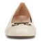 Vionic Delanie Womens Ballerina/Skimmer Flat - Cream Leather - Front