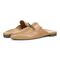 Vionic Starling Womens Mule/Clog Flat - Camel Nappa - pair left angle