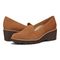 Vionic Willa Wedge Womens Slip On/Loafer/Moc Wedge - Toffee Sde - pair left angle