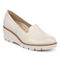 Vionic Willa Wedge Women's Slip-On Loafer Moc Wedge Shoes - Cream - Angle main