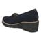 Vionic Willa Wedge Womens Slip On/Loafer/Moc Wedge - Navy Sde - Back angle