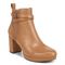 Vionic Nella Womens Ankle/Bootie Shrtboot - Camel Nappa - Angle main