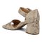 Vionic Chardonnay Women's Heeled Sandals - Stylish and Comfortable Quarter/Ankle/T-Strap Sandals - Oatmeal - Back angle