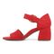 Vionic Chardonnay Women's Heeled Sandals - Stylish and Comfortable Quarter/Ankle/T-Strap Sandals - Red - Left Side