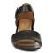 Vionic Chardonnay Womens Quarter/Ankle/T-Strap Sandals - Black Leather - Front