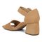 Vionic Chardonnay Womens Quarter/Ankle/T-Strap Sandals - Camel Suede - Back angle