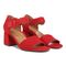 Vionic Chardonnay Women's Heeled Sandals - Stylish and Comfortable Quarter/Ankle/T-Strap Sandals - Red - Pair
