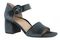 Vionic Chardonnay Women's Heeled Sandals - Stylish and Comfortable Quarter/Ankle/T-Strap Sandals - Bodega Blue Velvet - Angle main