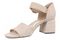 Vionic Chardonnay Women's Heeled Sandals - Stylish and Comfortable Quarter/Ankle/T-Strap Sandals - Lucid Beige - Left angle
