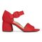 Vionic Chardonnay Women's Heeled Sandals - Stylish and Comfortable Quarter/Ankle/T-Strap Sandals - Red - Right side