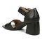 Vionic Chardonnay Womens Quarter/Ankle/T-Strap Sandals - Black Leather - Back angle