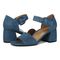 Vionic Chardonnay Womens Quarter/Ankle/T-Strap Sandals - Dark Teal Suede - pair left angle