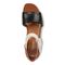 Vionic Chardonnay Women's Heeled Sandals - Stylish and Comfortable Quarter/Ankle/T-Strap Sandals - Tan/black/cream - Top