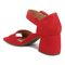 Vionic Chardonnay Women's Heeled Sandals - Stylish and Comfortable Quarter/Ankle/T-Strap Sandals - Red - Back angle