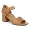 Vionic Chardonnay Womens Quarter/Ankle/T-Strap Sandals - Camel Nappa Leather - Angle main
