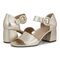 Vionic Chardonnay Women's Heeled Sandals - Stylish and Comfortable Quarter/Ankle/T-Strap Sandals - Gold - pair left angle