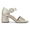 Vionic Chardonnay Women's Heeled Sandals - Stylish and Comfortable Quarter/Ankle/T-Strap Sandals - Gold - Right side