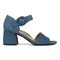 Vionic Chardonnay Womens Quarter/Ankle/T-Strap Sandals - Dark Teal Suede - Right side