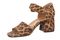 Vionic Chardonnay Women's Heeled Sandals - Stylish and Comfortable Quarter/Ankle/T-Strap Sandals - Tan Leopard - Left angle