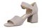 Vionic Chardonnay Women's Heeled Sandals - Stylish and Comfortable Quarter/Ankle/T-Strap Sandals - Cobblestone - Left angle