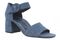Vionic Chardonnay Women's Heeled Sandals - Stylish and Comfortable Quarter/Ankle/T-Strap Sandals - Dark Denim - Angle main