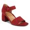 Vionic Chardonnay Womens Quarter/Ankle/T-Strap Sandals - Syrah Suede - Angle main