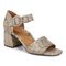 Vionic Chardonnay Women's Heeled Sandals - Stylish and Comfortable Quarter/Ankle/T-Strap Sandals - Oatmeal - Angle main