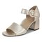 Vionic Chardonnay Women's Heeled Sandals - Stylish and Comfortable Quarter/Ankle/T-Strap Sandals - Gold - Left angle