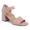 Vionic Chardonnay Women's Heeled Sandals - Stylish and Comfortable Quarter/Ankle/T-Strap Sandals - Light Pink - Angle main