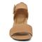 Vionic Chardonnay Womens Quarter/Ankle/T-Strap Sandals - Camel Suede - Front