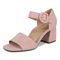 Vionic Chardonnay Women's Heeled Sandals - Stylish and Comfortable Quarter/Ankle/T-Strap Sandals - Light Pink - Left angle