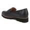 Vionic Cheryl II Women's Slip On Loafer Moc Casual Shoes - Navy Blue Leather - Back angle