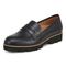 Vionic Cheryl II Women's Slip On Loafer Moc Casual Shoes - Navy Blue Leather - Left angle