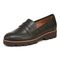 Vionic Cheryl II Women's Slip On Loafer Moc Casual Shoes - Dark Khaki - Left angle