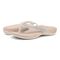 Vionic Dillon Shine Women's Thong Sandals - Stylish and Comfortable Footwear - Cream - pair left angle