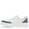 Dr. Scholl's Madison Lace Women's Comfort Sneaker - White/blue Fabric - Left Side