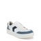 Dr. Scholl's Madison Lace Women's Comfort Sneaker - White/blue Fabric - Angle main