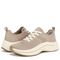 Dr. Scholl's Wannabe Knit Platform Lace-Up Women's Sneaker - Beige Fabric - pair left angle