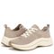 Dr. Scholl's Wannabe Knit Platform Lace-Up Women's Sneaker - Beige Fabric - pair left angle