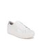 Dr. Scholl's Take It Easy Lace-Up Sustainable Women's Sneaker - White Leather - Angle main